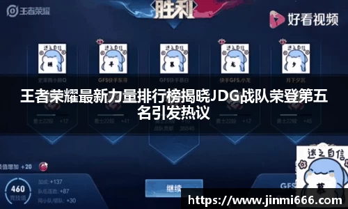 王者荣耀最新力量排行榜揭晓JDG战队荣登第五名引发热议
